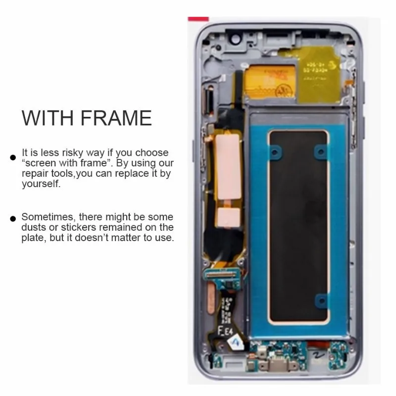 Щепка Черный Золото оригинальные 5 ''Замена для Samsung Galaxy S7 Edge G935 G935F ЖК-дисплей