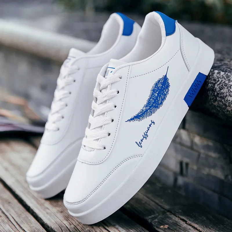 Brand Men Casual Shoes White Leather For Male Outdoor Walking Fashion Sneakers Spring Breathable Footwear | Обувь