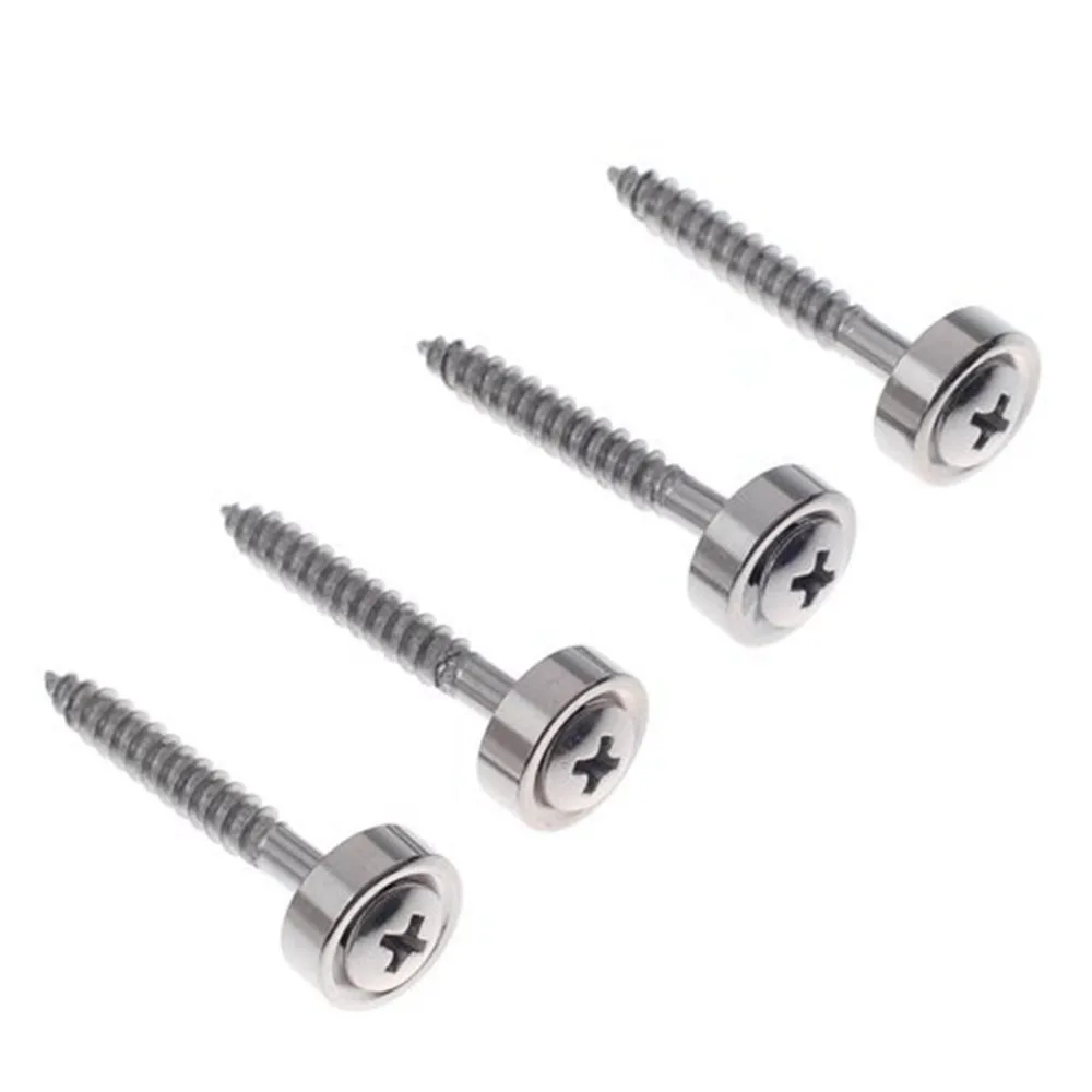 

8 pcs Guitar Neck Mounting Bushings Ferrules and 8 pcs Screws Chrome
