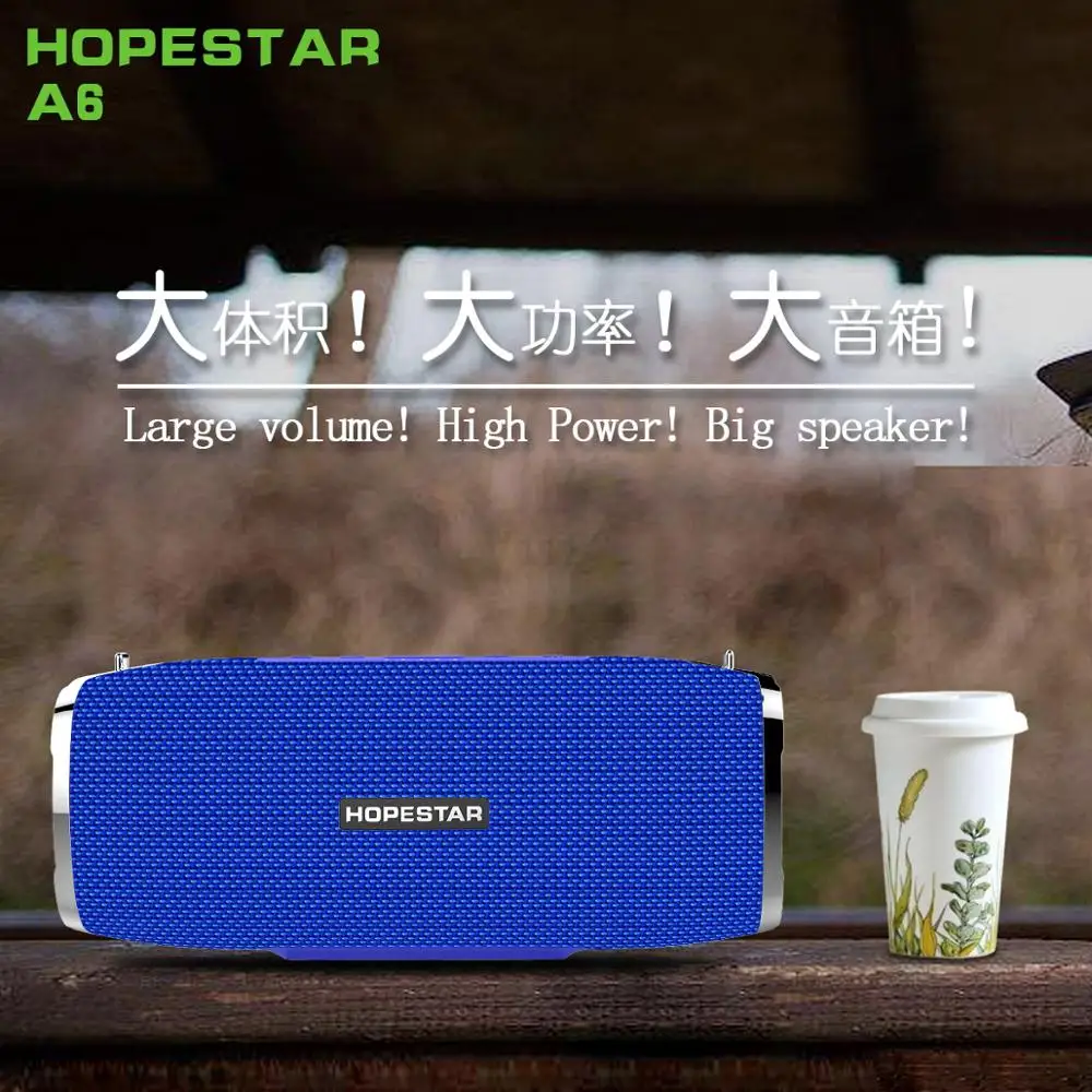 Hopestar A6 Bluetooth динамик музыкальная Колонка стерео Бас Сабвуфер Водонепроницаемая уличная переносная Беспроводная Громкая колонка
