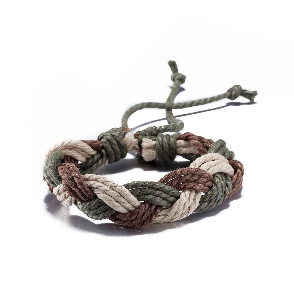 Men Women bracelets &amp bangles Wool braided adjustable Gothic Punk Rock bijoux homme 11.8 Inch | Украшения и аксессуары