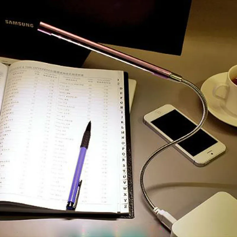 Светодиодная лампа для чтения с USB мобильный светильник ноутбука ПК клавиатуры