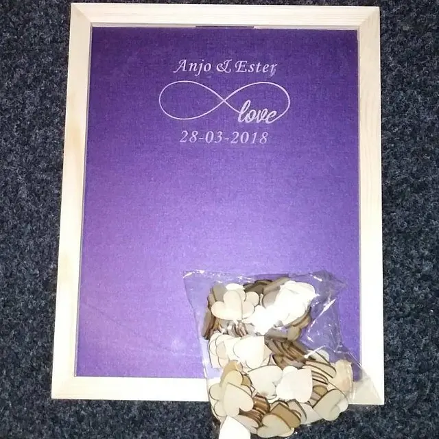 Персонализированная Любовь Навсегда Свадьба drop box Гостевая книга рамка 3D Drop