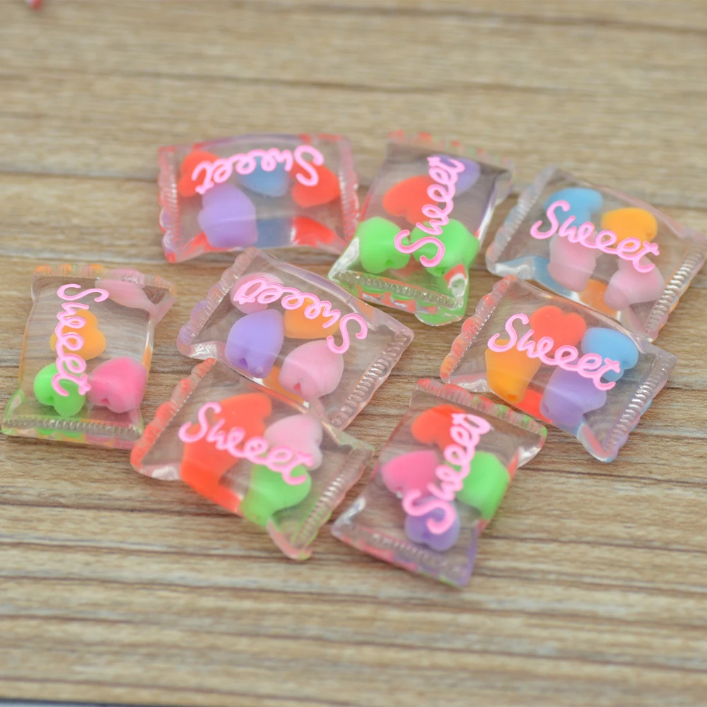 Мм 24*17 мм Kawaii Delish имитация сладостей, DIY Craftting миниатюры, конфеты игрушки, Смола Кабошоны