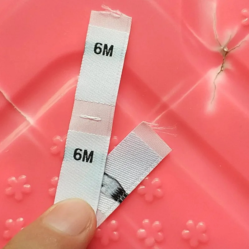 100 шт. белая этикетка из полиэстера для размеров детской одежды NB 0 3M 3 6M 6 9M 9 12M 12 18M 18