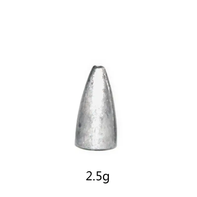 50 шт./упак. Вес Размеры 1,3g/2,5g/5g/7g/10g пуля Shaped Вес s грузило для рыбной ловли для рыболовного грузила рыболовные принадлежности - Цвет: 2.5g