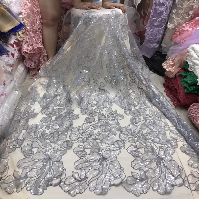 Gold Sequins Lace For Wedding Dress African High Quality Latest Laces with gold Sequin Fabric 2018 HJ1177-1 | Дом и сад