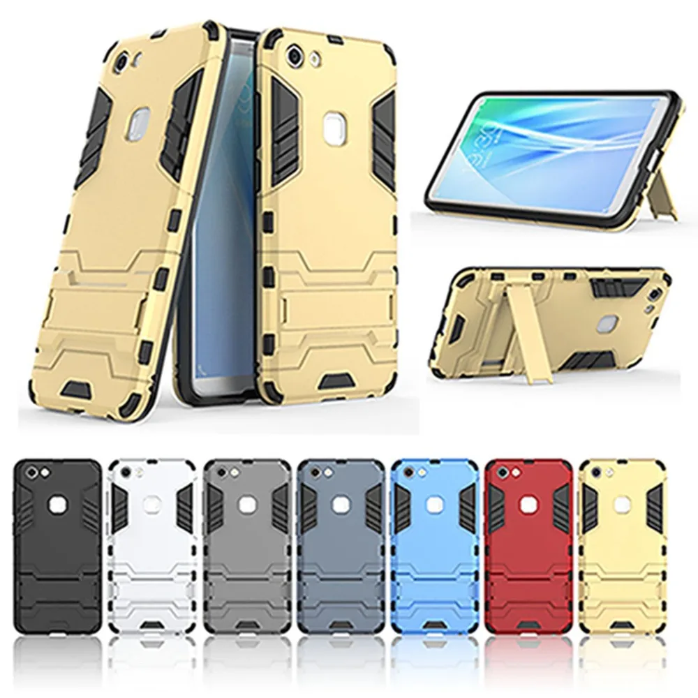 ДЛЯ VIVO V7 V3 V5 Max Plus Мягкие TPU & PC Пластик Гибридный Панцири антидетонационных чехол