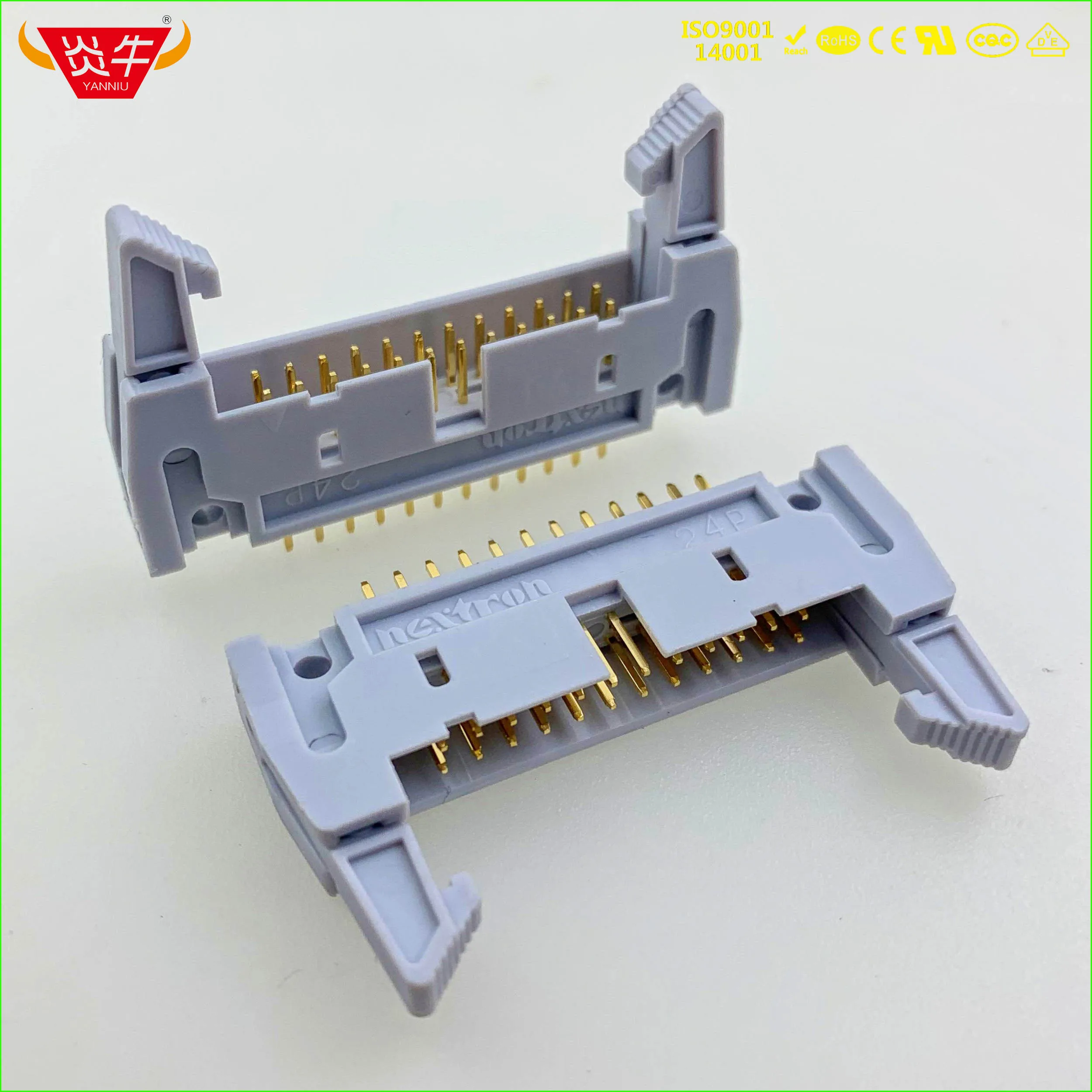 DC2 24P IDC SOCKET BOX 2 54 мм Шаг эжектор заголовок прямой разъем 2*12P 24PIN контактная часть