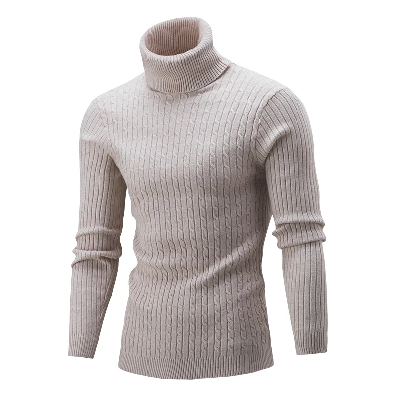 

Sweater Pullover Men Nice Male Brand Casual Solid-Color Knitt Simple Sweaters Men Comfortable Hedging Turtleneck Men Sweater
