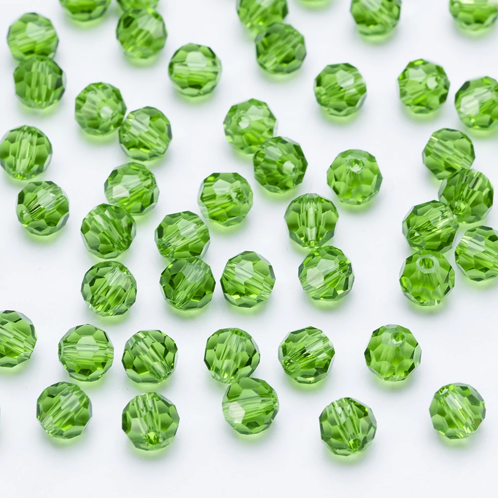 3 6 8 мм Хрустальный Стакан Круглый бисер для изготовления ювелирных изделий Шарм diy браслет аксессуары бусины разделитель граненые свободные бусины Z1