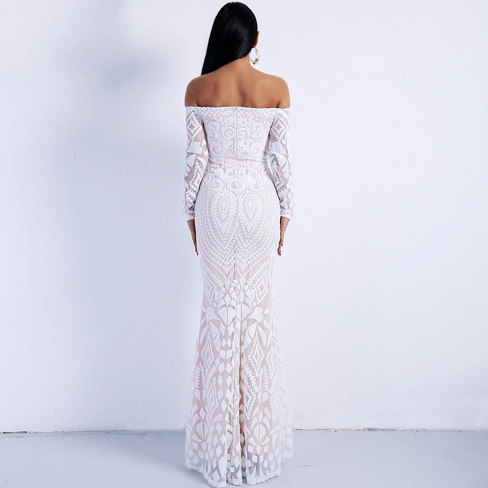 Женское кружевное платье с открытой спиной геометрическим вырезом и лодочкой