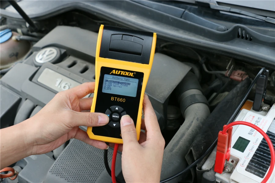 AUTOOL BT 660 тестер аккумулятора автомобиля со встроенным принтером BT660 анализатор