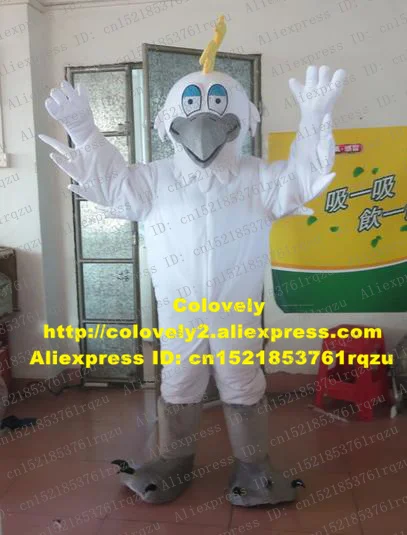 Бодрящий Белый Орел ястреб Tercel Parrot Parakeet костюм талисмана для взрослых мультфильм