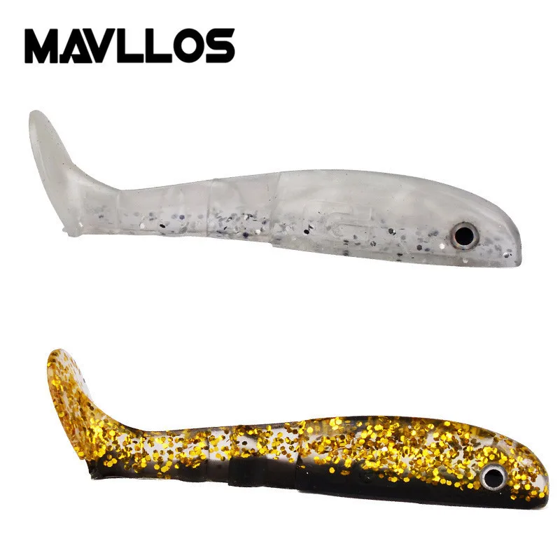 Mavllos 10 шт. 9 г 9c Мягкая приманка для рыбалки червячного хвоста басы цветов высокое