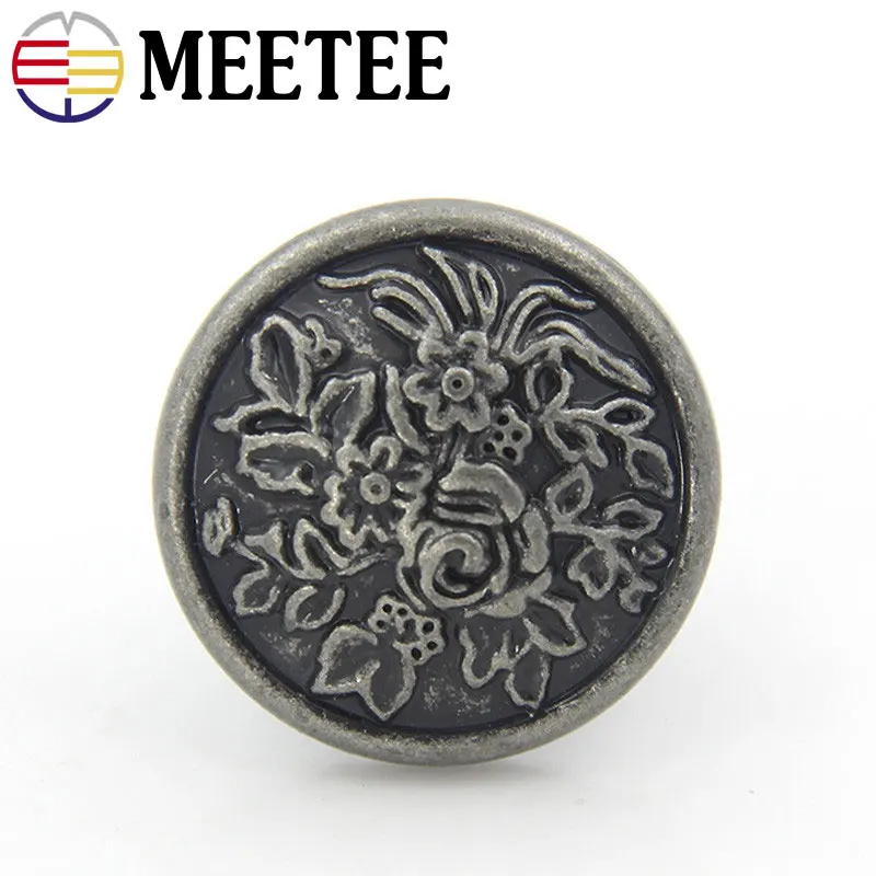 Металлические кнопки Meetee 10 шт. 18 мм 20 25 высококачественные металлические для