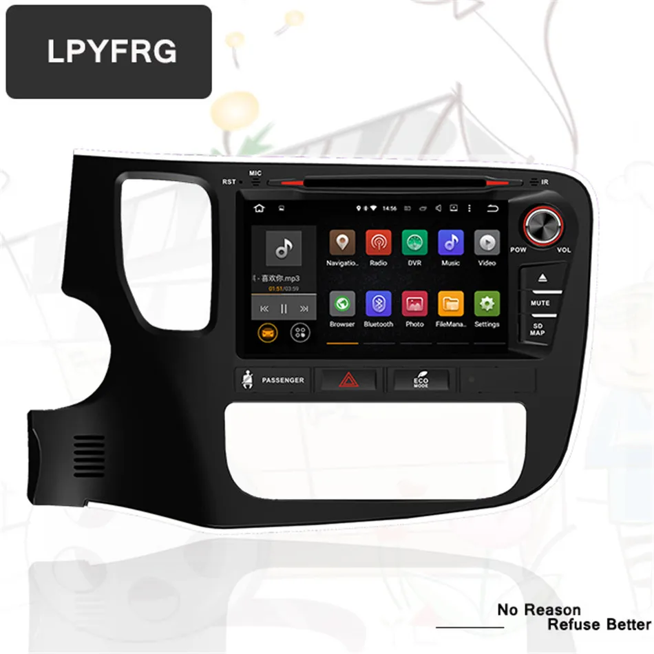 Магнитола для Mitsubishi Outlander 2014 17 8 &quot android 10 ядер GPS DVD плеер навигационная система
