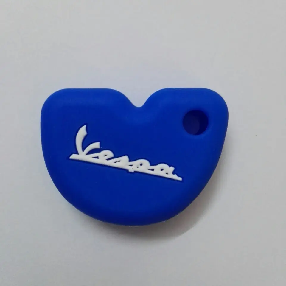 blue white Силикагель резиновый чехол для Vespa LX GTS GTV GT 125 250 300 брелок силиконовый чехол держатель для скутера - Название цвета: blue white