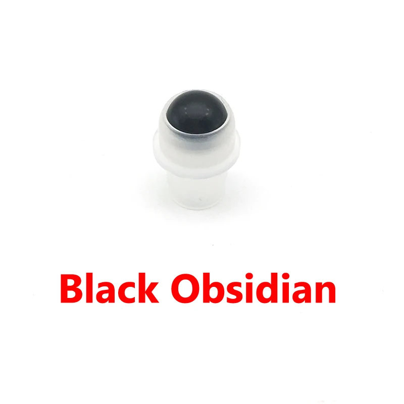 Black Obsidian 5 шт. натуральный драгоценный камень ролик для 5 мл 10 мл толстые эфирные масла духи текст ролл на стеклянные бутылки - Цвет: Black Obsidian