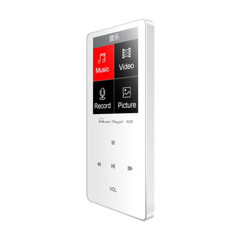 Aluminum Alloy Touch screen Mini MP3 Player with Built-in Speaker HIFI mp-3 player radio mp 3 IQQ x09 4 8gb | Электроника