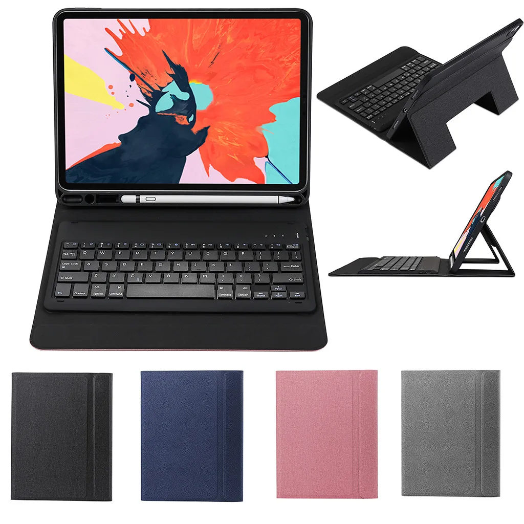 VOBERRY клавиатура Беспроводной съемный красочная клавиатура Bluetooth для Ipad Pro 11 дюймов из искусственной кожи чехол с подставка для ручки#2