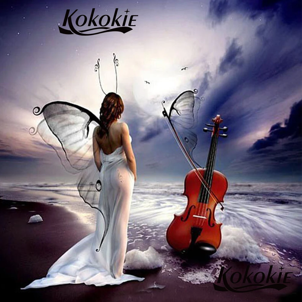 Алмазная мозаика 5d скрипка полная квадратная вышивка сделай сам распродажа