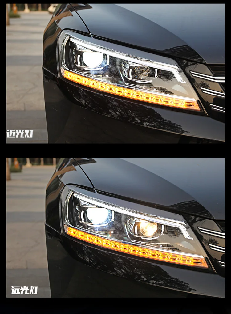 KOWELL автомобильный Стайлинг для VW Passat B7 фары 2011 2012- Америка Passat CC светодиодный фонарь DRL Bi Xenon объектив Высокий Низкий Луч