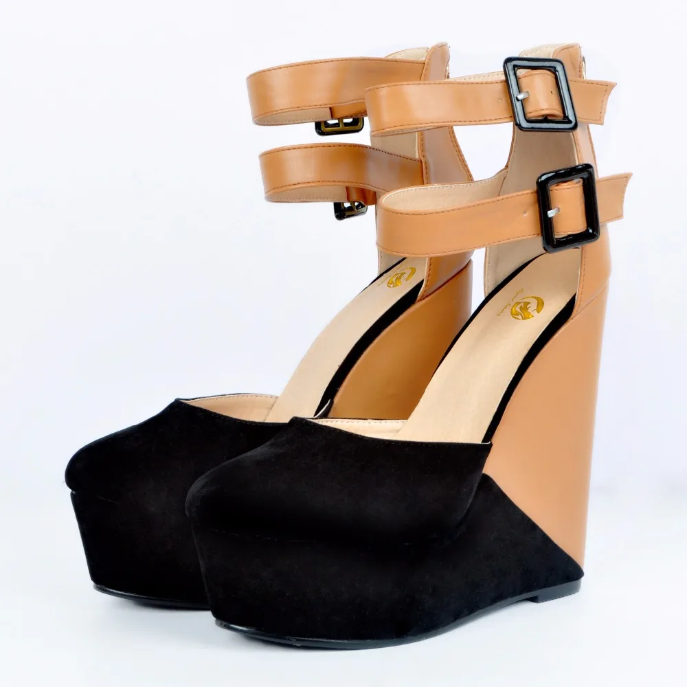 Женские босоножки на танкетке с круглым носком размеры 4 15|Боссоножки и сандалии|