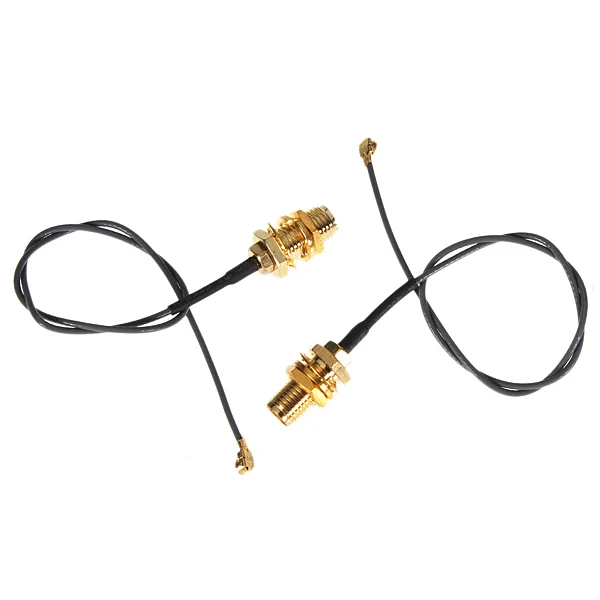 

2PCs SMA Female Jack Straight Bulkhead To IPX U.fl Pigtail 1.13mm Cable Adapter 20cm Gold Tone Connectors