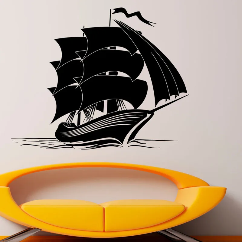 

ZOOYOO Ship Wall Decals Vinyl Decal Sticker Murals Sea Boat Ocean Interior Decor