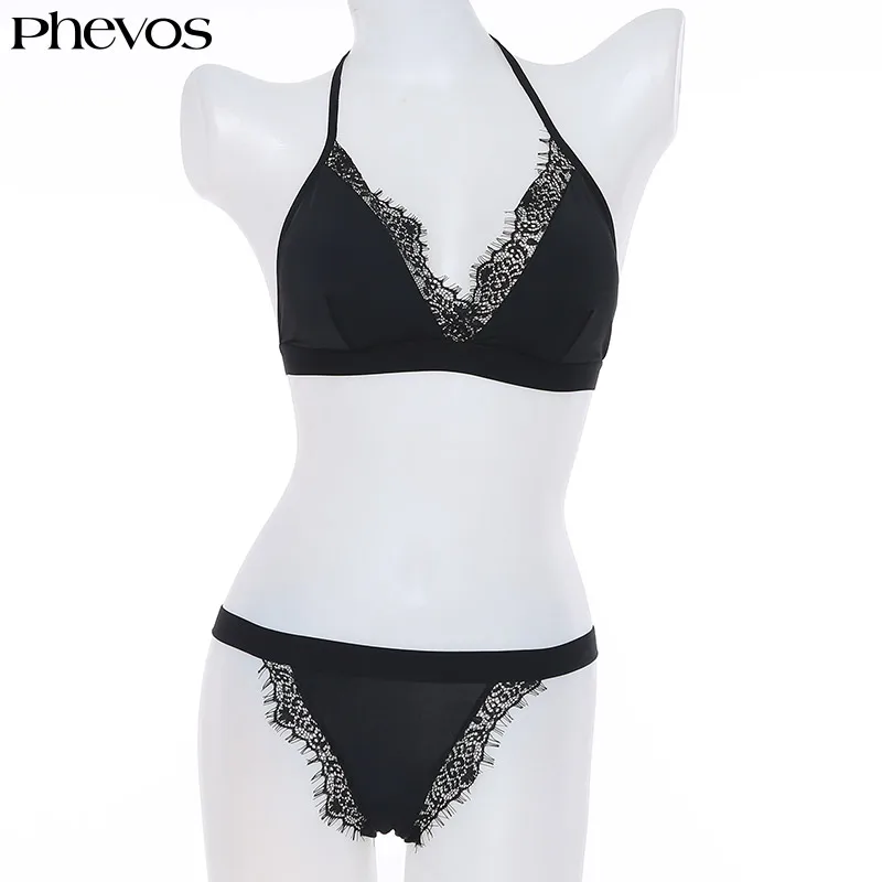 PHEVOS кружевное бикини купальный костюм женский сексуальный комплект 2018 два