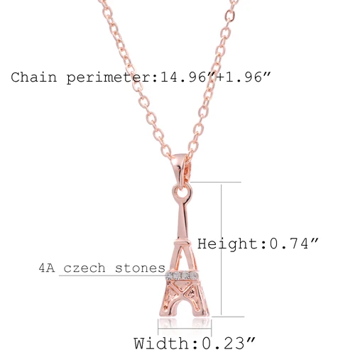 Женское простое ожерелье AOLOSHOW розовое золото ювелирное украшение в виде