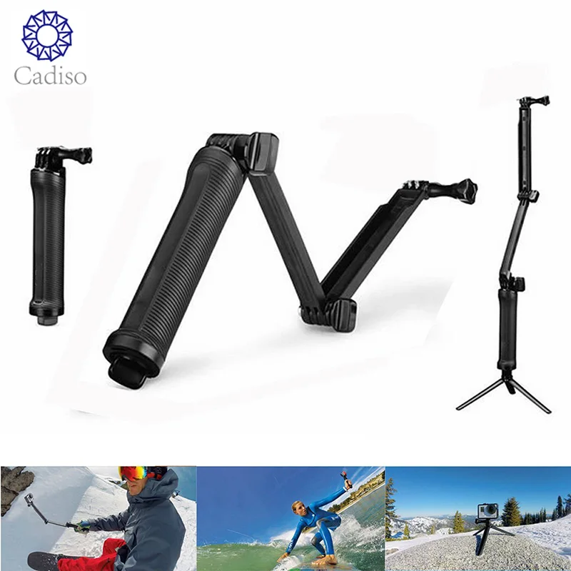 Водонепроницаемый 3 сторонний монопод Cadiso для Gopro Hero 5 6 4 SJ4000 Xiaomi Yi 4K камера Go Pro