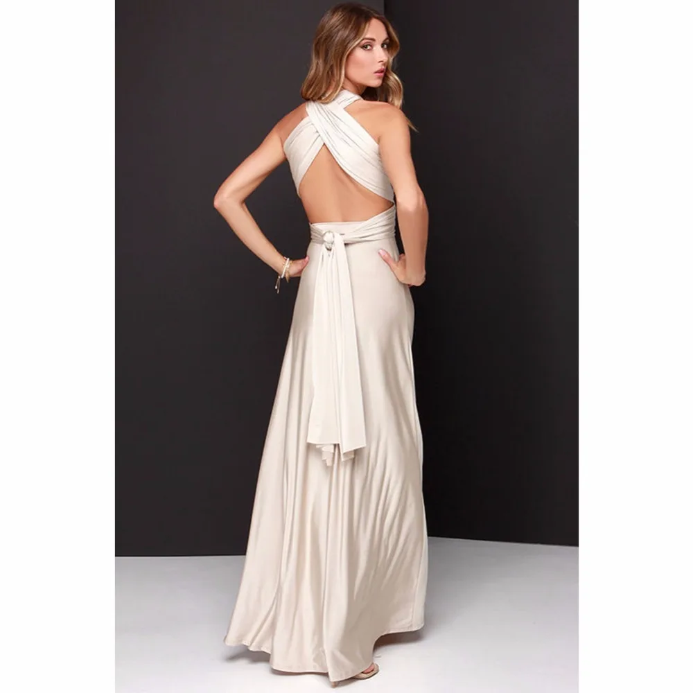 2018 Сексуальное Женское богемное Макси Клубное Бандажное платье многоходовое для