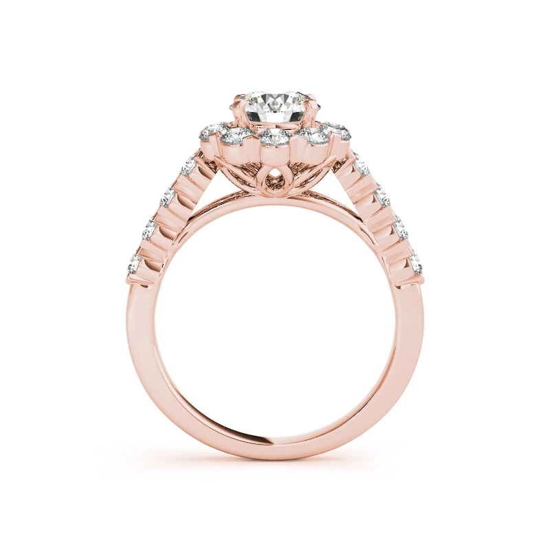 

ANZIW 925 Sterling Silver Women Engagement Ring Halo Round Cut 1ct Wedding Flower Ring Birthday Party Silver Bridal Jewelry