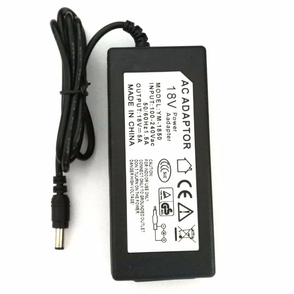 18V5A 90 Вт AC DC адаптер зарядное устройство для 5050 3528 Светодиодный светильник CCTV 18 в 5A