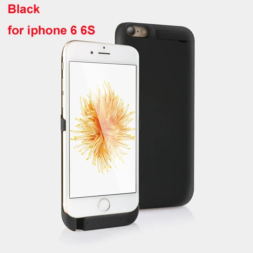 For I6 6S Black Зарядное устройство чехол для iPhone 6 6s Plus чехол для аккумулятора power Bank Чехлы для зарядки ультра тонкий внешний для iPhone 6 S - Цвет: For I6 6S Black