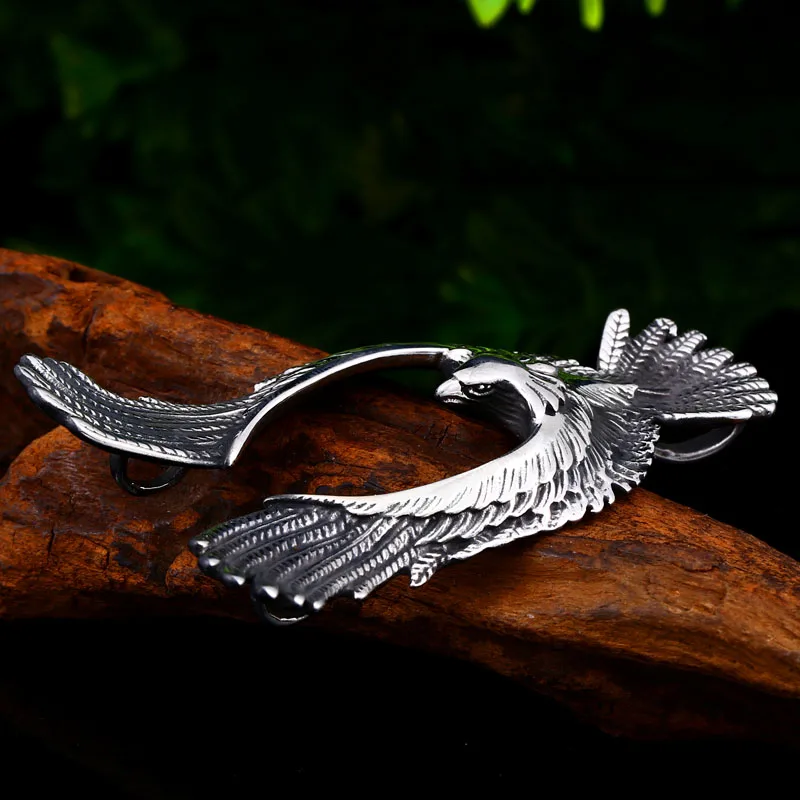 

phoenix Stainless steel for men Flying Eagle Pendant Necklace man punk Charm Chain fashion chain