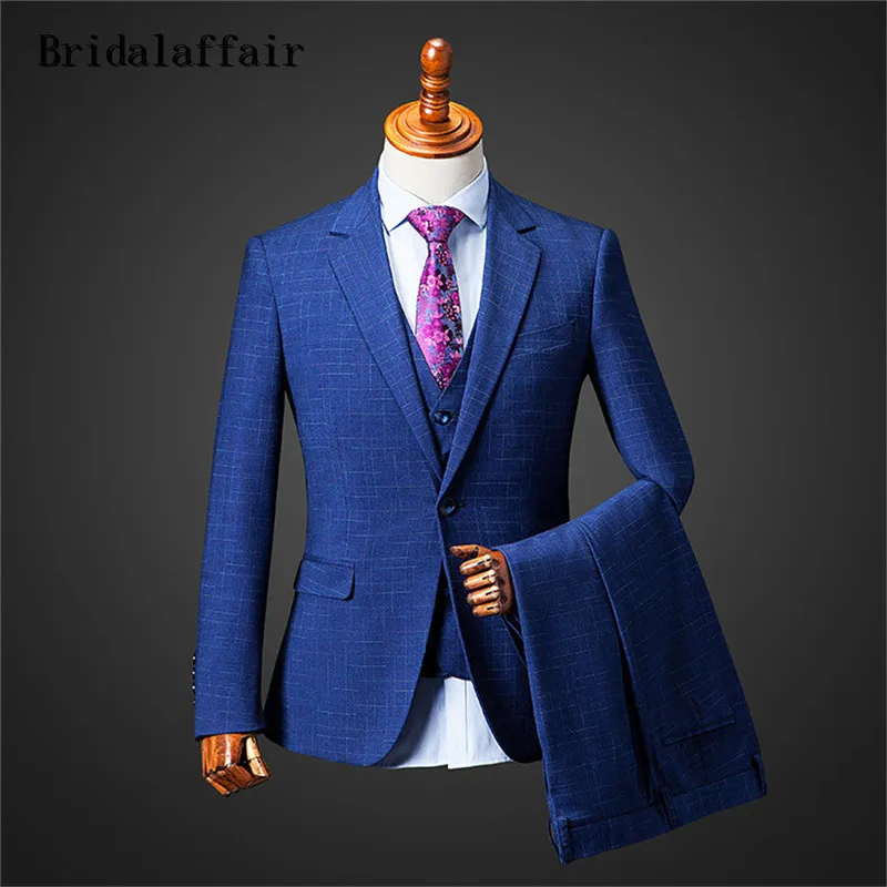 Bridalaffair костюмы для выпускного свадьбы торжественные мужские клетчатые в клетку