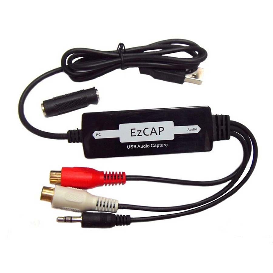 USB аудио рекордер захвата конвертер 3 5 мм RCA R/L вход вертушки/кассетные ленты в MP3