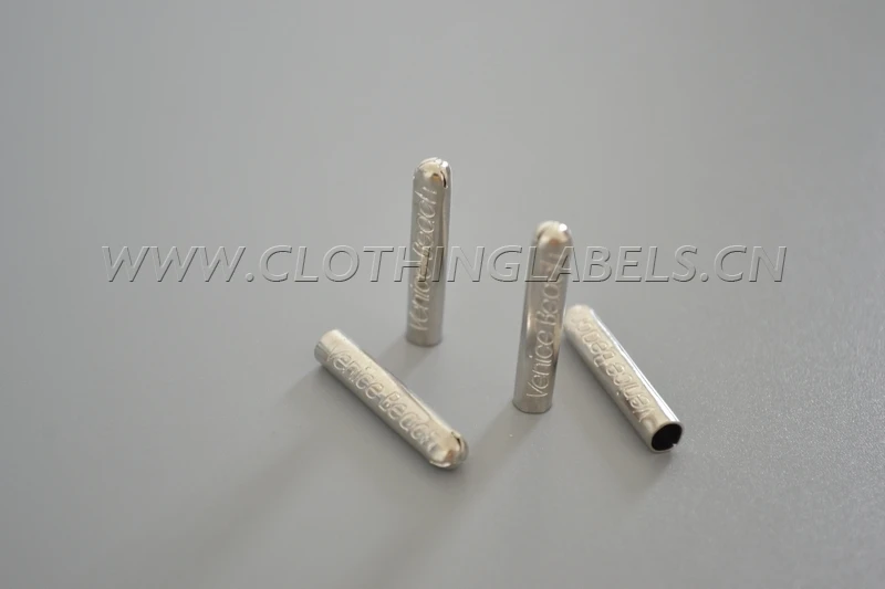custom metal clothing labels clip/metal end clips for string copper material | Дом и сад