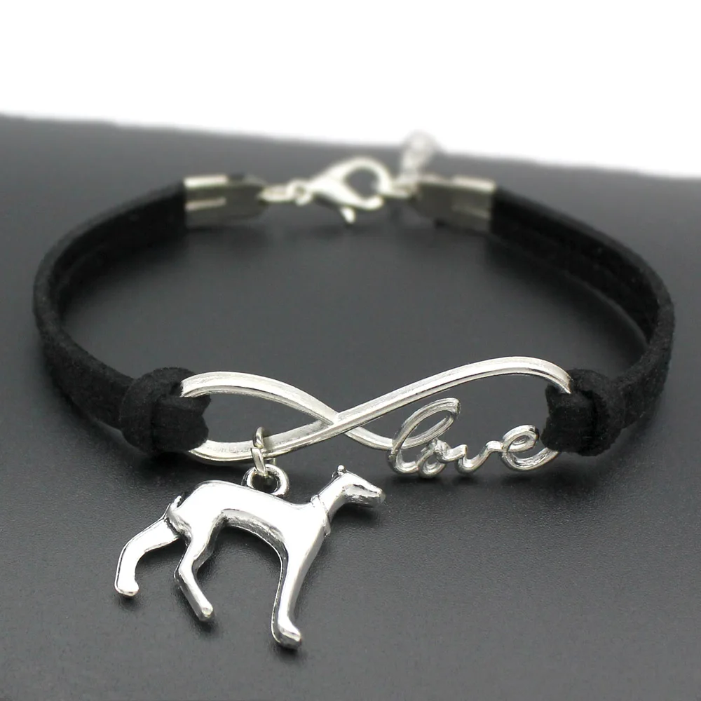 Браслет талисман с надписью Love Greyhound|jewelry for men|infinity lovecharm bracelet |