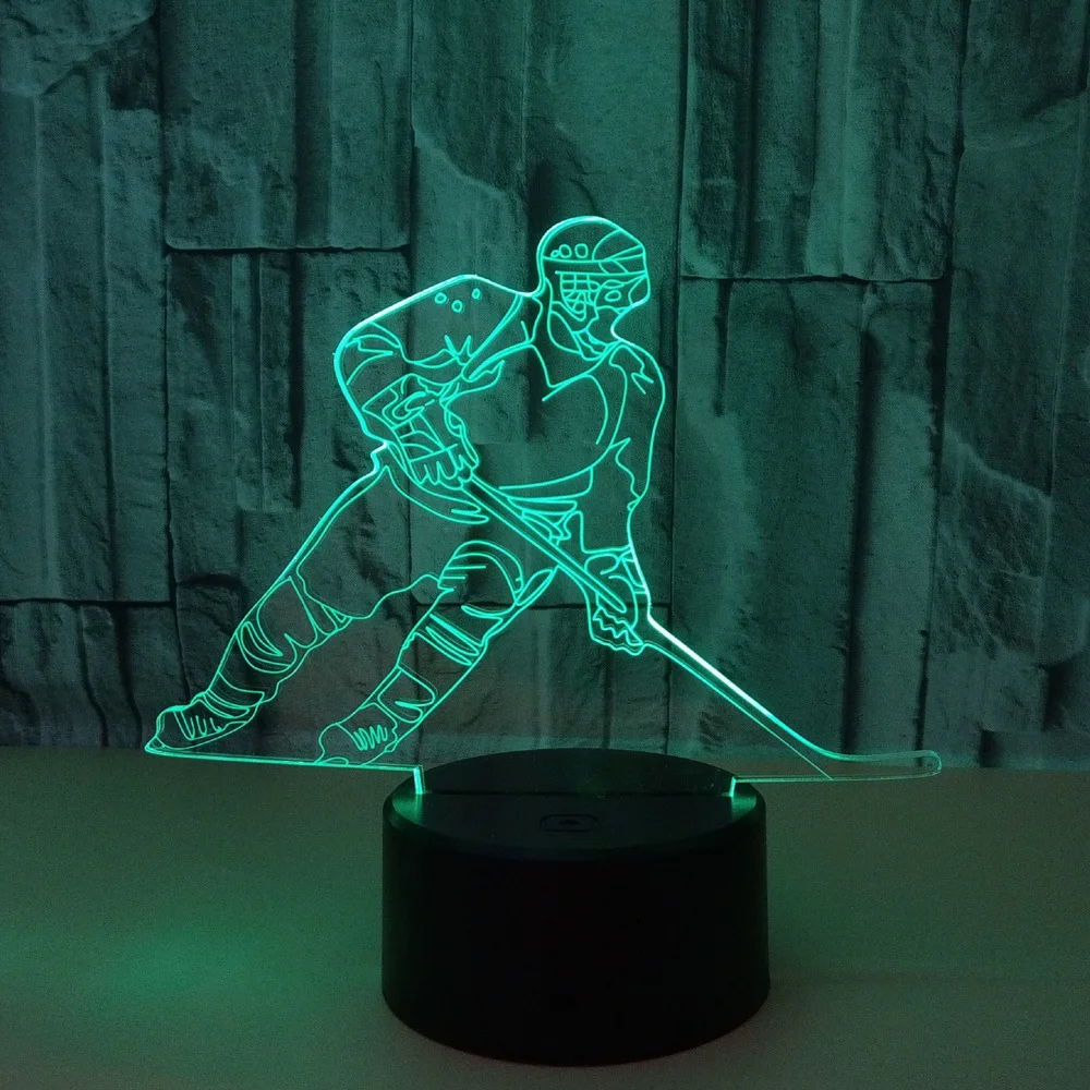 Новый ледоплеер Цветной 3d светильник s Led градиентный ночной Светильник Hockey Touch