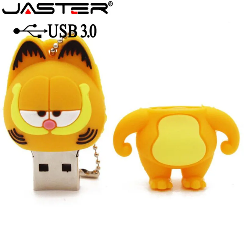 JASTER USB 3,0 флеш-накопитель Гарфилд Кэт 4 ГБ 16 ГБ 32 ГБ 64 Гб Usb флеш-накопитель карта памяти Флешка мини-подарок