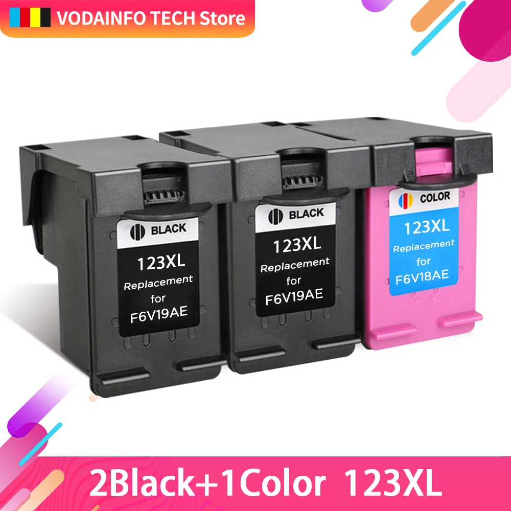 Замена чернил QSYRAINBOW для HP 123 123XL Черный чернильный картридж Deskjet