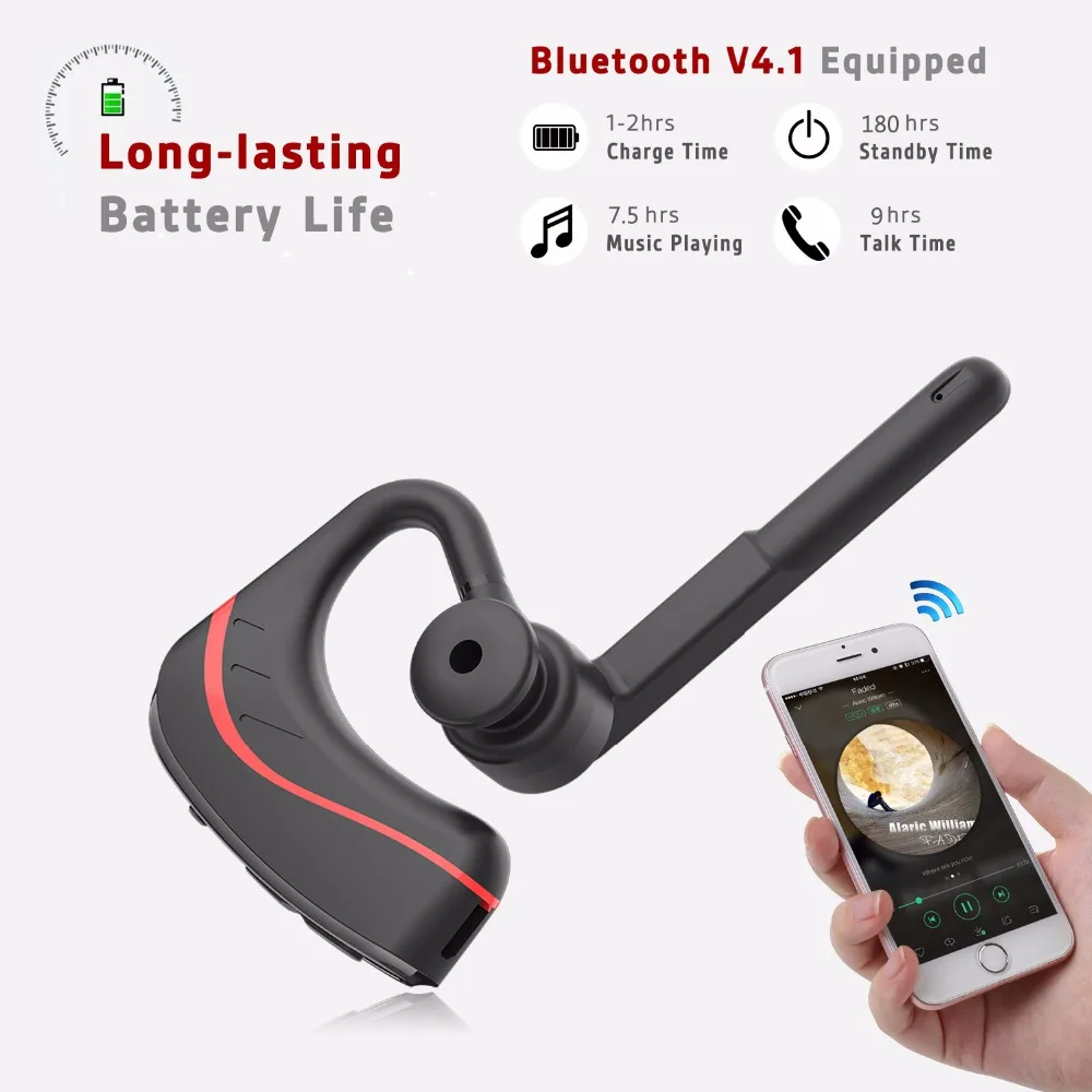 Bluetooth гарнитура elitooop беспроводная bluetooth с функцией громкой связи версия 4 1