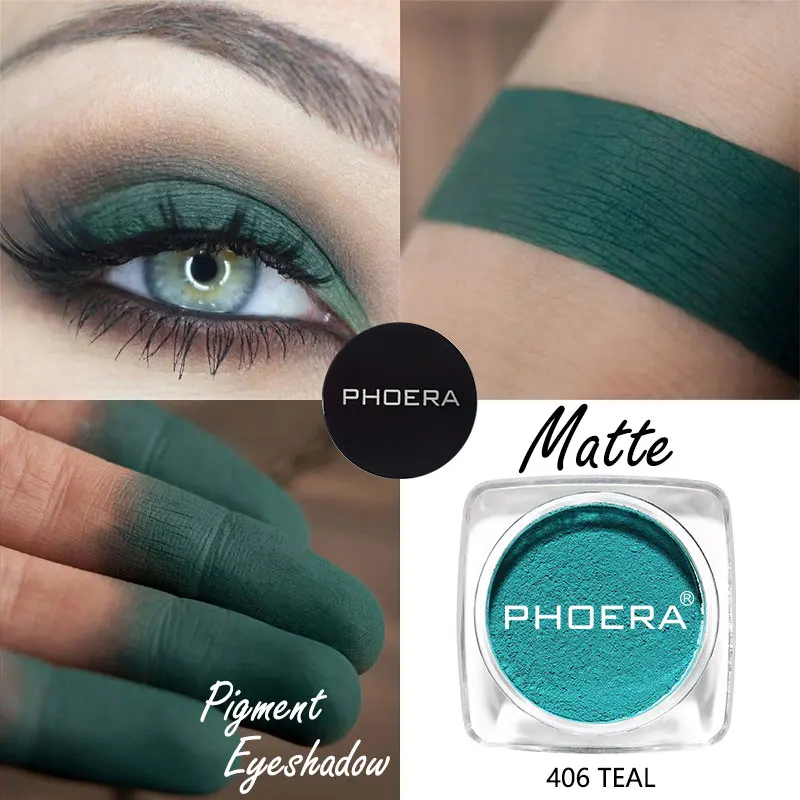 PHOERA макияж матовые тени для век яркий Пигмент Порошок Тени долговечная легкая