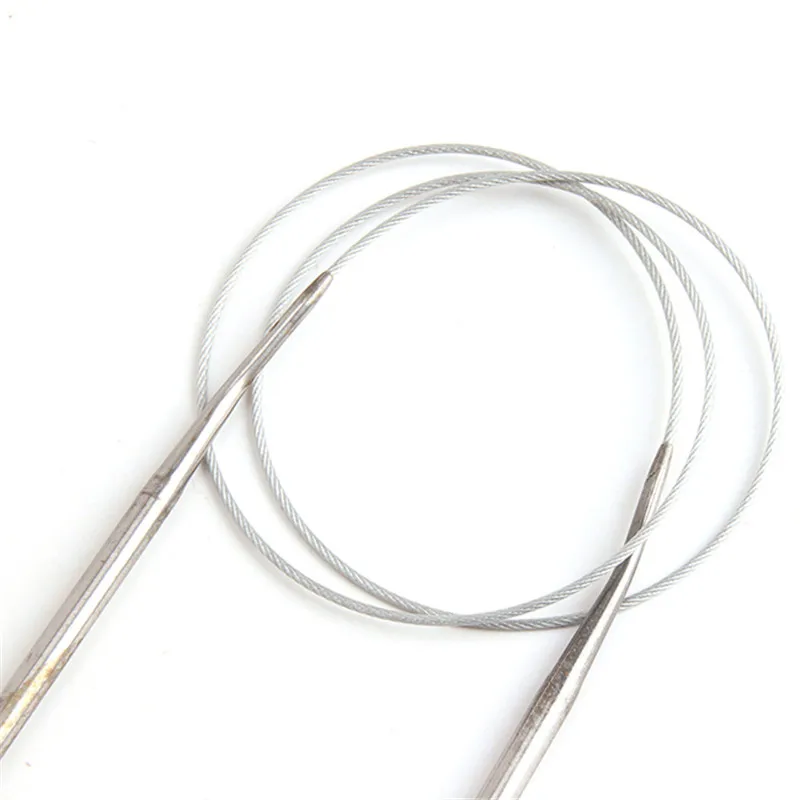 

Knitting Needles Knit Tool Set For Sweater Gloves Needlework 11sizes 80cm Crochet Weaving Pins Stainless Steel Circular