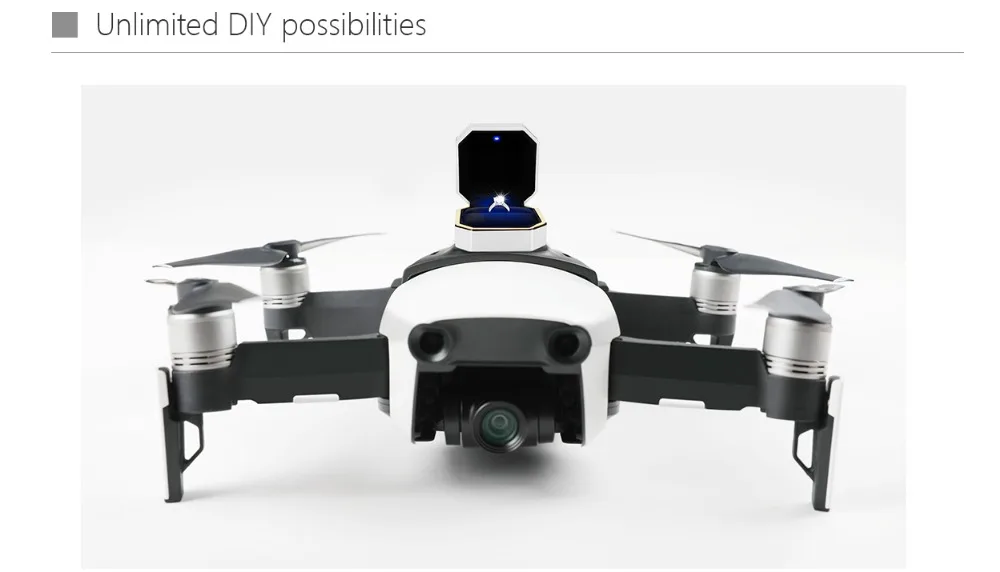 PGYTECH разъем для DJI MAVIC AIR Drone расширение корпуса Mavic Air Аксессуары для подключения камеры Адаптер для DJI Mavic Air drone