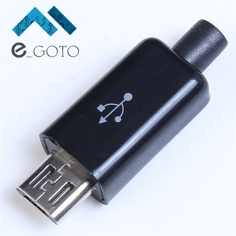 50 шт. Черный Micro USB мужчина 5 P Булавки Интерфейс сварки Тип разъем Зарядное
